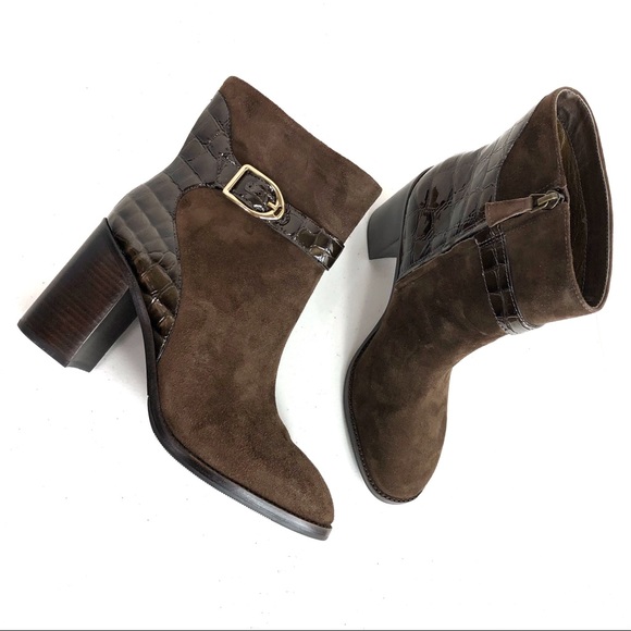 Johnston & Murphy Brown Patent Leather Size 9M - Picture 1 of 8